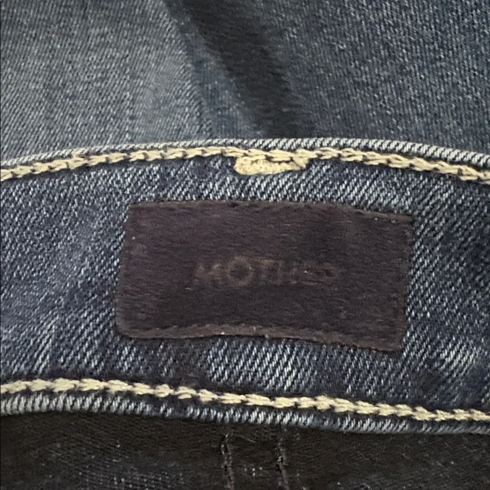MOTHER The Tomcat Straight Leg Ankle Fray Blue Denim Jeans in Watch Me Size 27